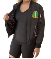 Alpha Kappa Alpha - Black Bomber Jacket