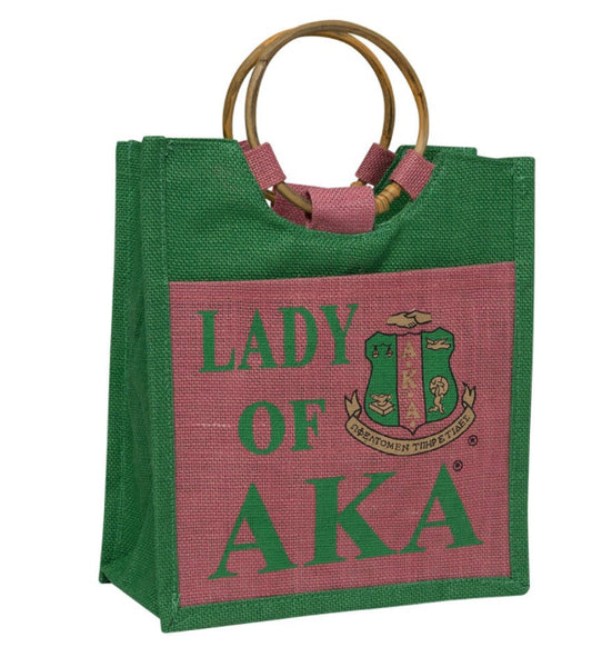 Alpha Kappa Alpha - Mini Jute Bag (Lady of AKA)