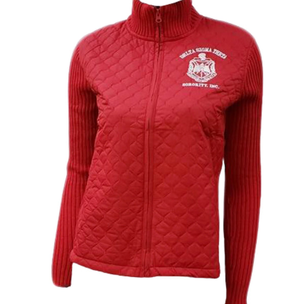 Delta Sigma Theta  - Sweater Jacket - (Red)