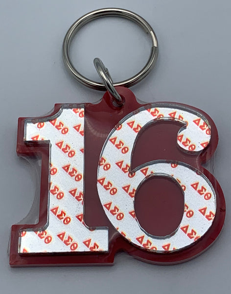Delta Sigma Theta - Line Number Keychain #16