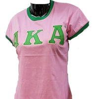 Alpha Kappa Alpha - Ringer Tee (Pink)
