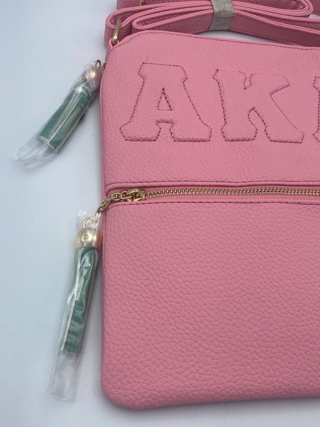 Alpha Kappa Alpha - Embossed Cross Body Bag (Pink)