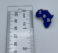 Zeta Phi Beta - Africa Lapel Pin