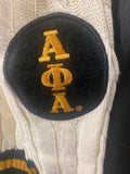 Alpha Phi Alpha - V-Neck  Cream Chenille Sweater