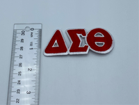 Delta Sigma Theta - 3” Long Embroidered Patch Connected Letter Set (Iron on) Red