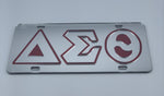 Delta Sigma Theta - Outlined Mirror License Plate