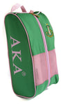 Alpha Kappa Alpha - Shoe Bag 10 x12 double Zipper (Green)