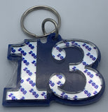 Zeta Phi Beta - Line Number Keychain #13