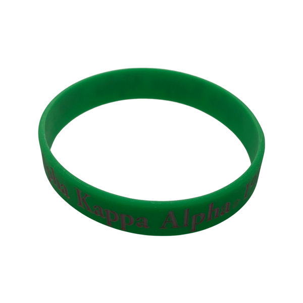 Alpha Kappa Alpha - 1908 Silicone Wrist Band (Green)