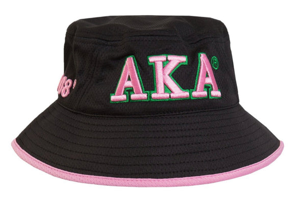 Alpha Kappa Alpha- Novelty Bucket Hat (Black)