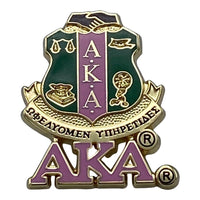 Alpha Kappa Alpha - Shield w/Letters Lapel Pin