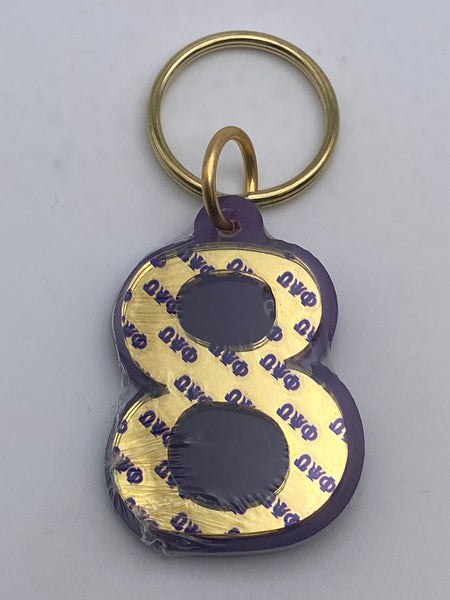 Omega Psi Phi - Line Number Keychain #8