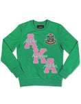 Alpha Kappa Alpha - Chenille Sweatshirt (Green)