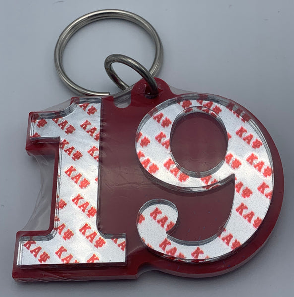 Kappa Alpha Psi - Line Number Keychain #19