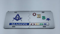 Mason/Order of The Eastern Star - Split Mirror License Plate