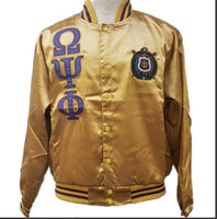 Omega Psi Phi - Satin Jacket (Gold)