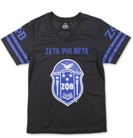 Zeta Phi Beta  - Football Jersey Tee (Black)