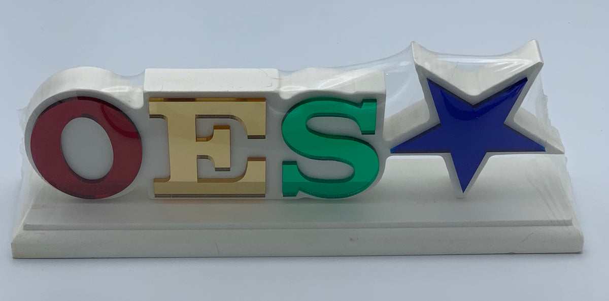 Order of The Eastern Star - Colored Desktop Letter Set 11" x 4.5"