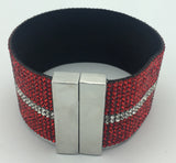Order of The Eastern Star - Red Bling Bracelet w/Magnetic Closers