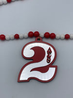 Delta Sigma Theta - Line Number Tiki Necklace (Beaded) #2