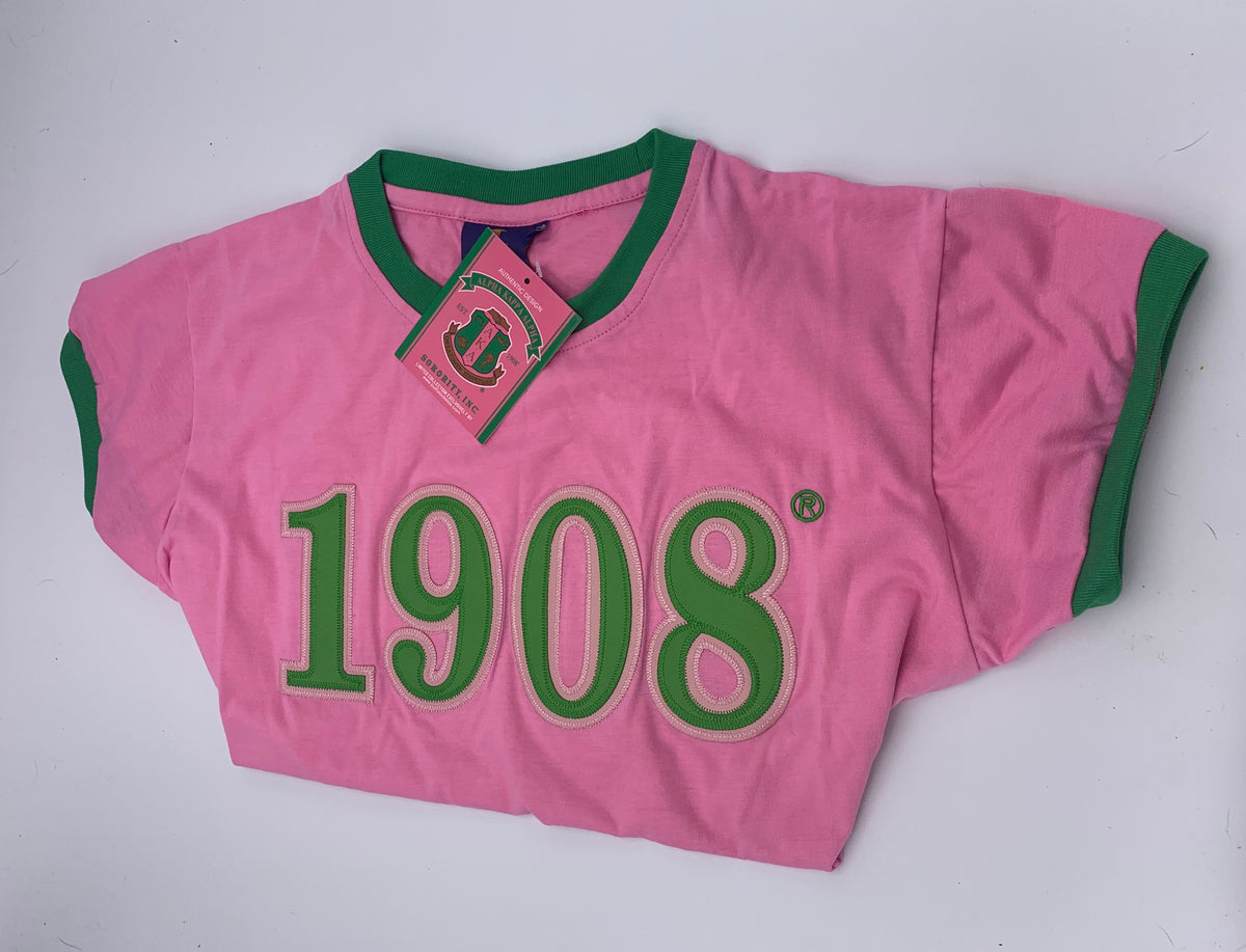 Alpha Kappa Alpha - 1908 Pink Ringer Tee – Da Greek Spot