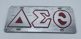 Delta Sigma Theta - Letters w/Embossed Lady Fortitude Mirror License Plate