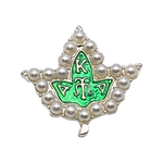 Alpha Kappa Alpha - Ivy Leaf Pearl (Green)1.5”Brooch
