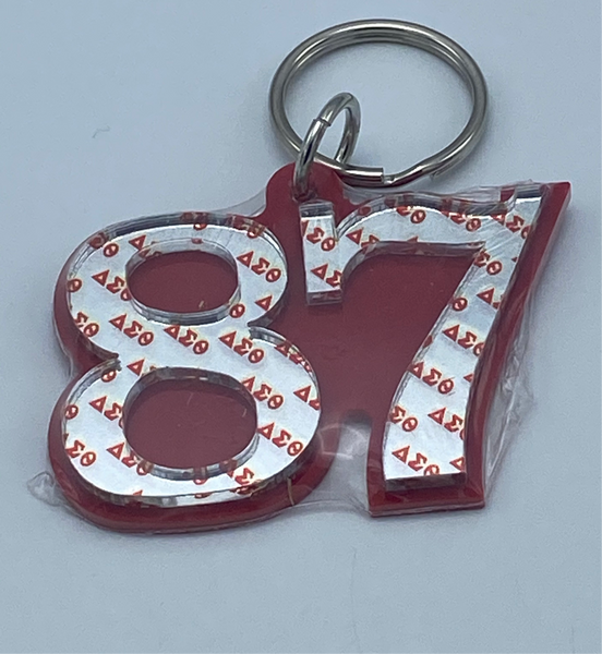 Delta Sigma Theta - Line Number Keychain #87
