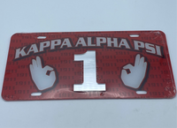 Kappa Alpha Psi - Line Number License Plate #1