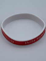 Delta Sigma Theta - Silicone Wrist Band (Striped)