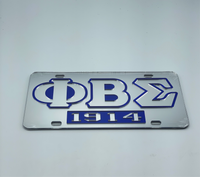 Phi Beta Sigma - 1914 w/Letters Mirror License Plate