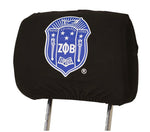 Zeta Phi Beta - Car Seat Head Rest Cover (Black)