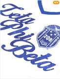 Zeta Phi Beta  - V-neck Tee (Blue) (2)