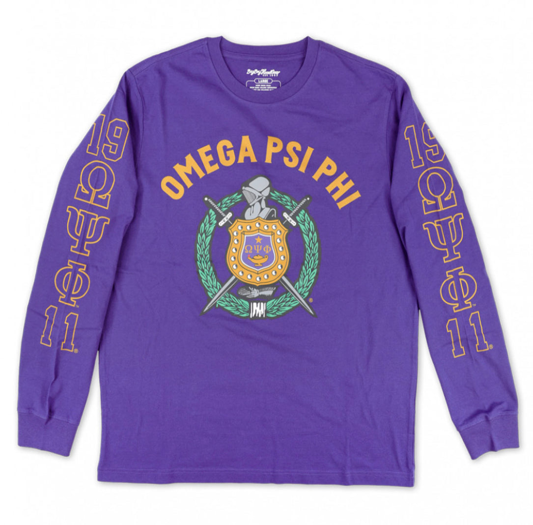 Omega Psi Phi - (Printed) Long Sleeve Tee