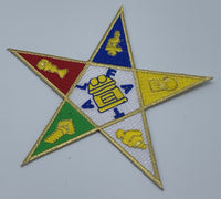 Order of The Eastern Star - 10” Embroidered (Iron on) Patch