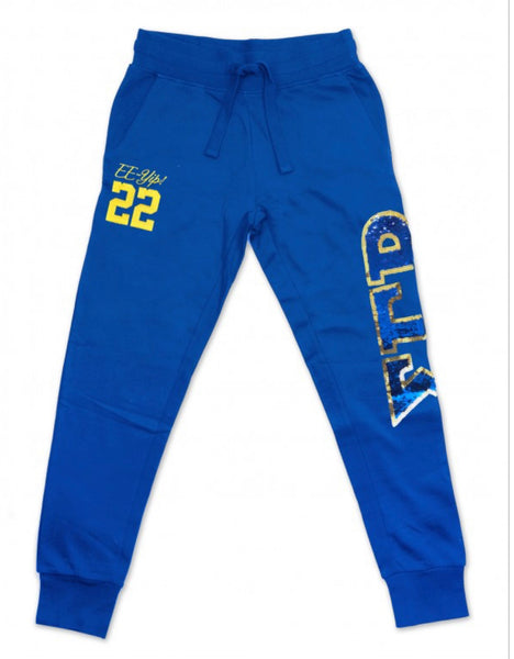 Sigma Gamma Rho - Sequin Jogging Pants (Blue)