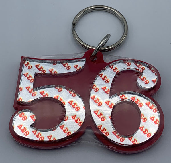Delta Sigma Theta - Line Number Keychain #56