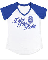 Zeta Phi Beta  - V-neck Tee (Blue) (2)