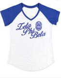 Zeta Phi Beta  - V-neck Tee (Blue) (2)
