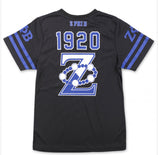 Zeta Phi Beta  - Football Jersey Tee (Black)