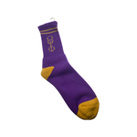 Omega Psi Phi - Crew Socks (Purple/Striped)