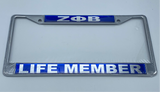 Zeta Phi Beta - Life Member License Plate Frame