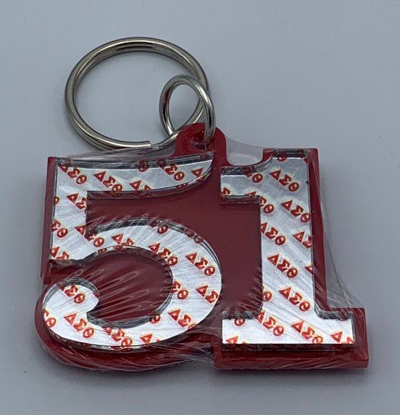 Delta Sigma Theta - Line Number Keychain #51
