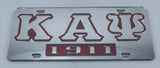 Kappa Alpha Psi - 1911 w/Letters Mirror License Plate