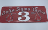 Delta Sigma Theta - Line Number License Plate #3