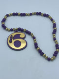 Omega Psi Phi -Beaded Line Number Tiki Necklace #6