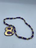 Omega Psi Phi -Beaded Line Number Tiki Necklace #8