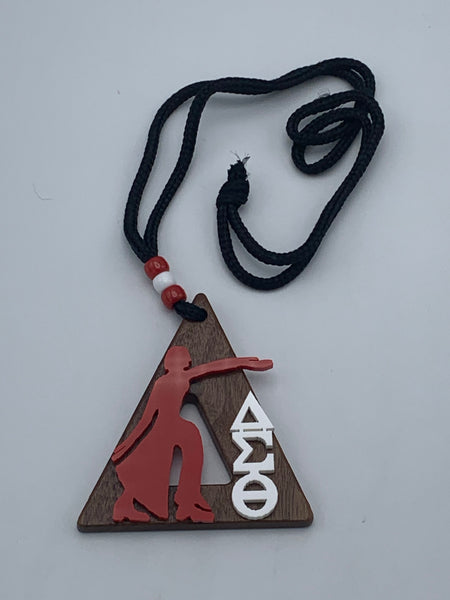 Delta Sigma Theta - Wooden & Acrylic Tiki Necklace