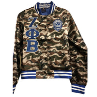 Zeta Phi Beta - Satin Jacket (Camo)