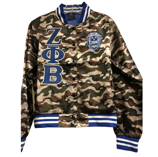 Zeta Phi Beta - Satin Jacket (Camo)